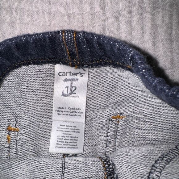 12m girls carters denim look pants - Picture 2 of 3